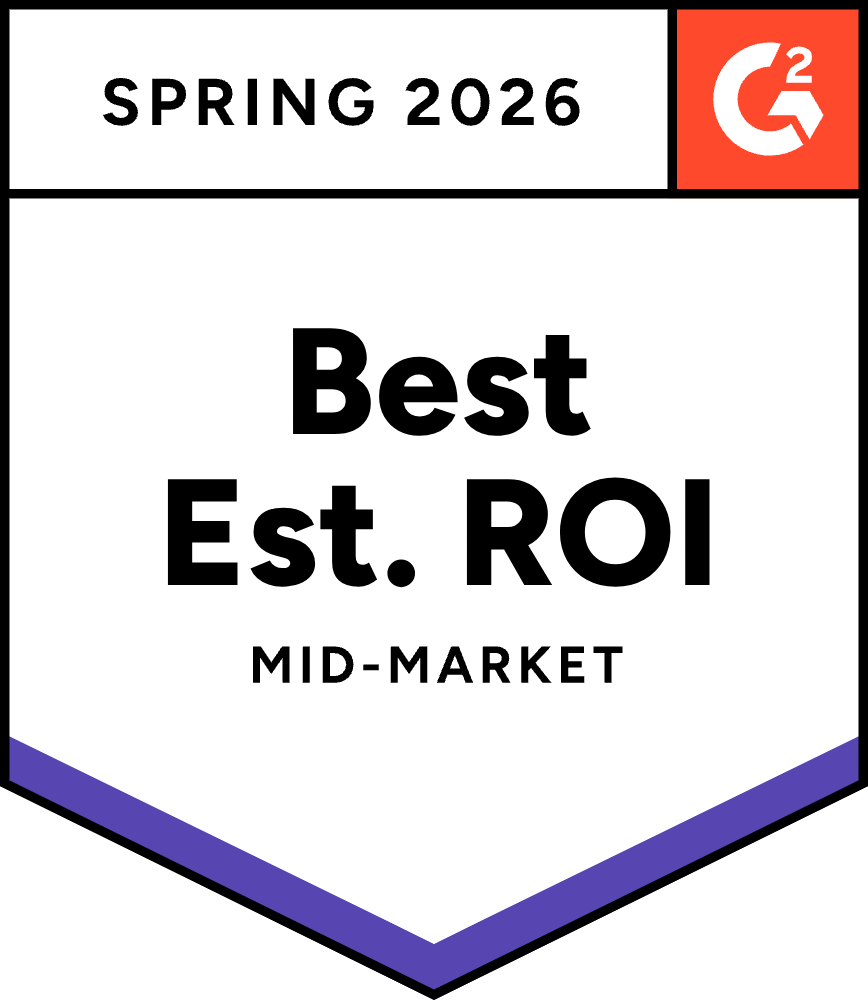 G2 Best Estimated ROI Mid-Market